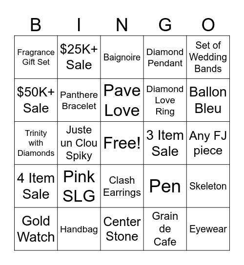 Holiday Bingo Card