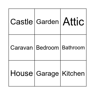 House Bingo Card