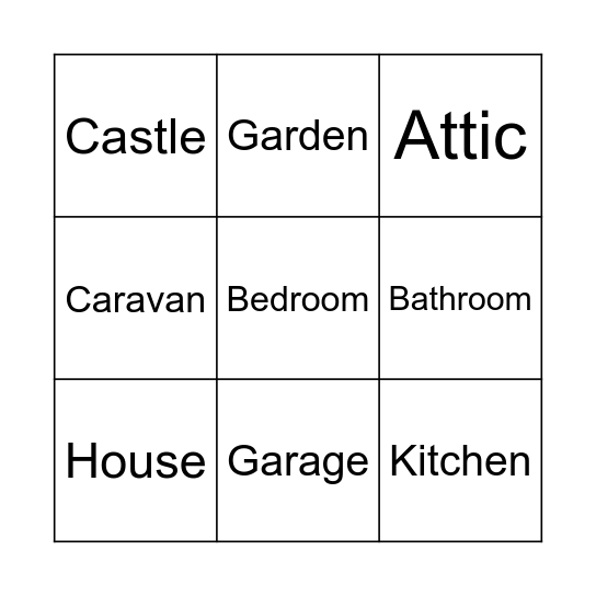 House Bingo Card