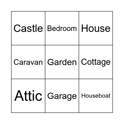 House Bingo Card
