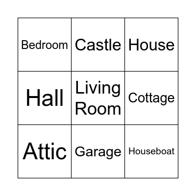 House Bingo Card