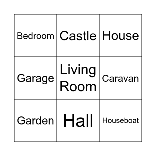 House Bingo Card