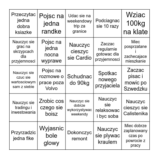 BINGO 2026 Bingo Card