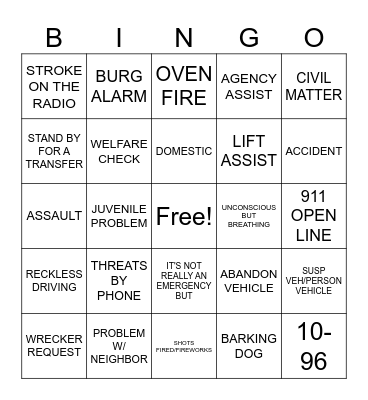 THANKSGIVING DISPATCH STYLE Bingo Card