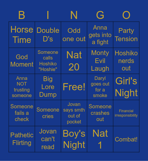 Bingo Card