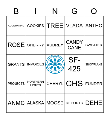 ANTHC GAR TEAM Bingo Card