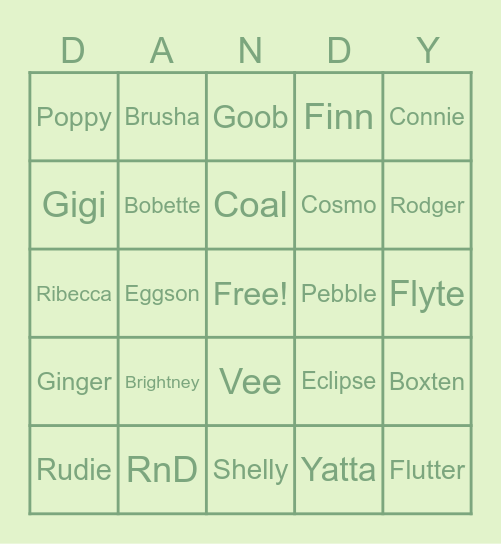 Twisted Bingo (DW) Bingo Card