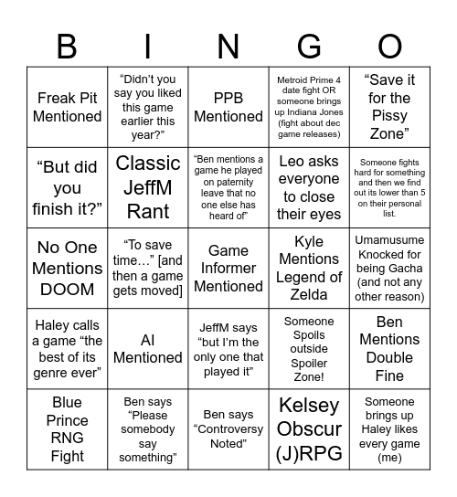 MinnMax 2025 2'10s Bingo Card