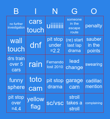 Las Vegas Pig Bingo Card