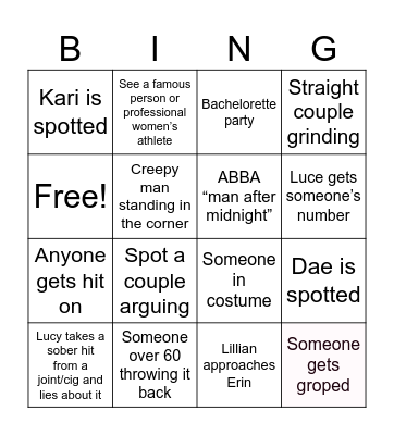 Wildrose 🌹 Bingo Card