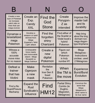 Walter's BINGO Card: The Threequel Bingo Card