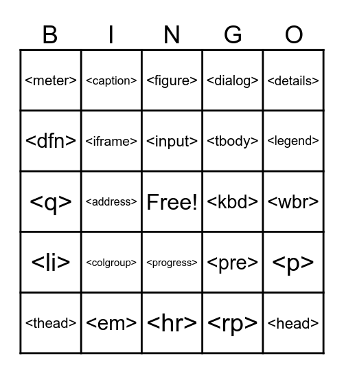 CMC BINGO Card