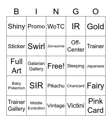 Collect-A-Con Bingo Card