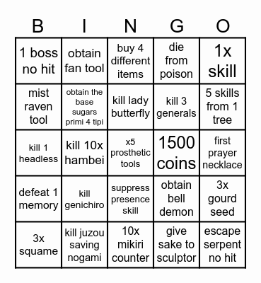 la festa del grazie Bingo Card