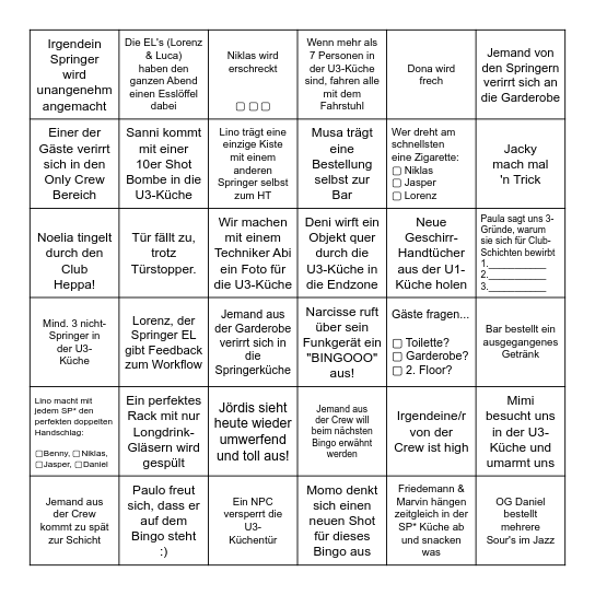 12. Offizieller Mojo-Bingo-Abend Bingo Card