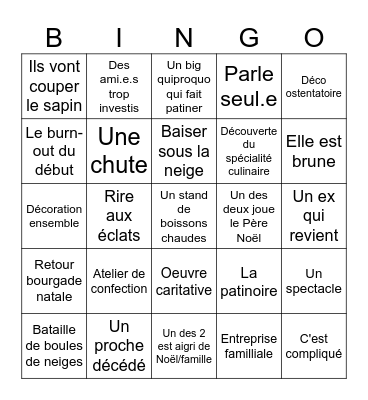 Christmas movies Bingo Card