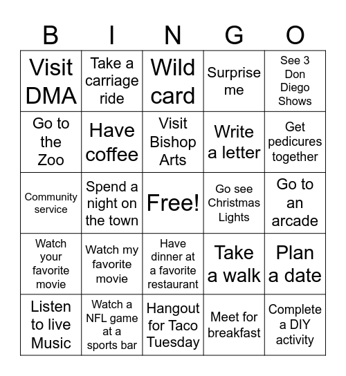 Getting to Know You Bingo Card