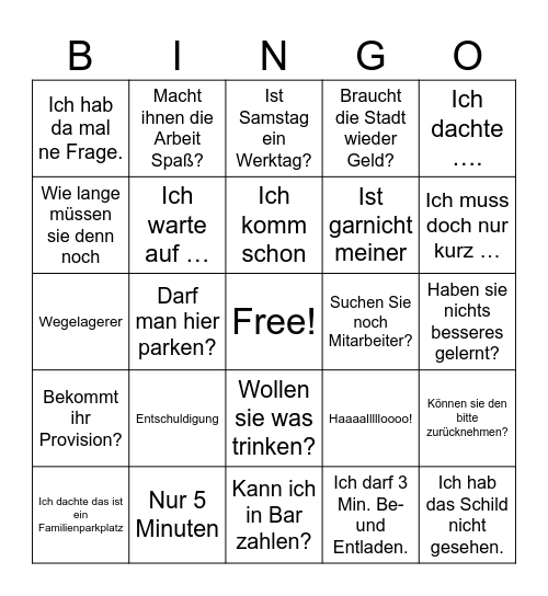 KVÜ Bingo Card
