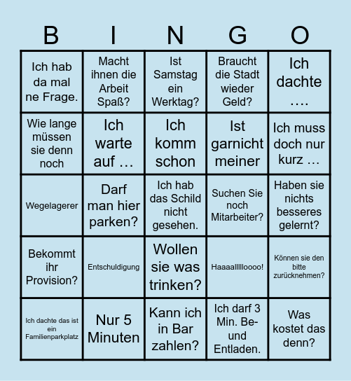 KVÜ Bingo Card