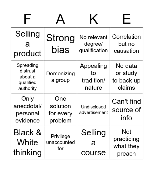 Bullshit Bingo Card