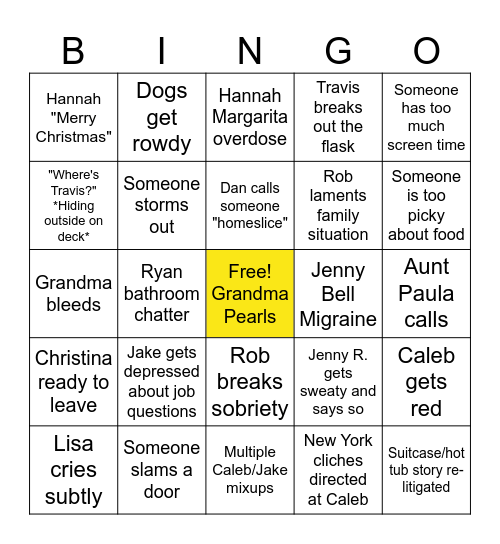Thanksgiving Bingo Card