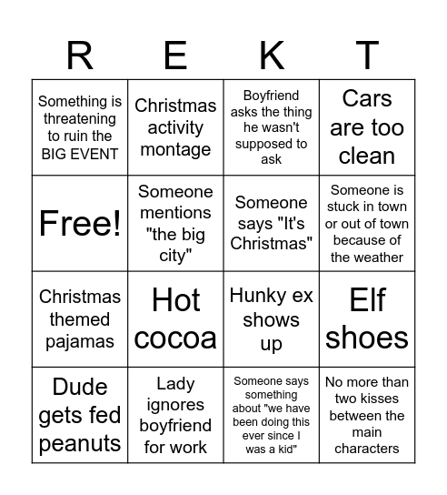 Our Holiday Story Bingo Card