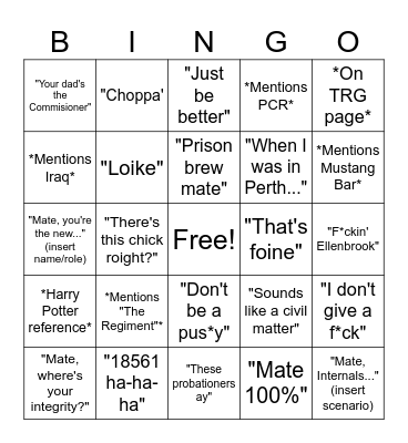 BEASLEY BINGO Card