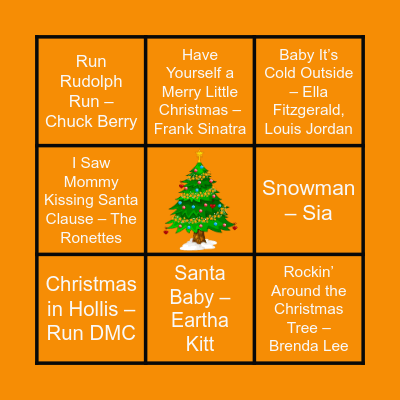 Christmas Round Bingo Card