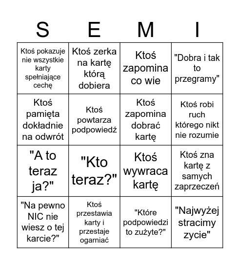 Haribo bingo 4x4 Bingo Card