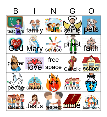 OLG Catholic Schools Week Bingo Card