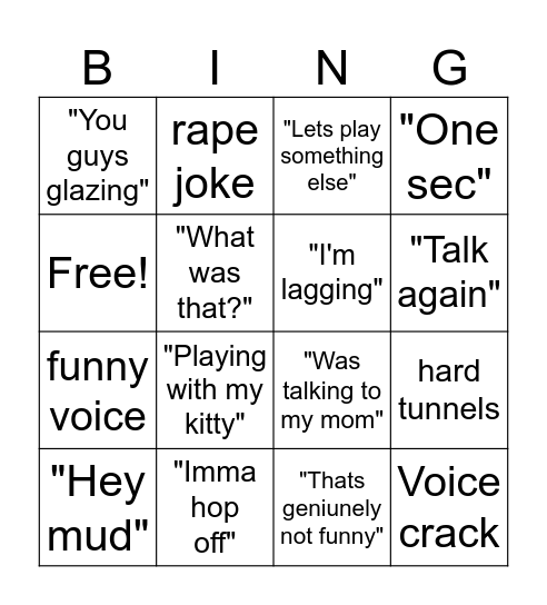 Lep Bingo Card