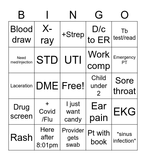 BICC 11/23/2025 Bingo Card