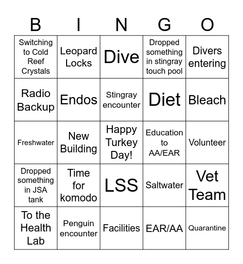 Thanksgiving Radio Bingo Card