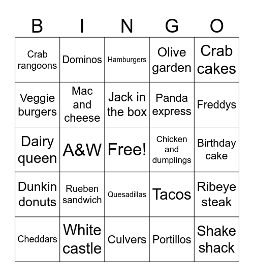 BINGO! Bingo Card