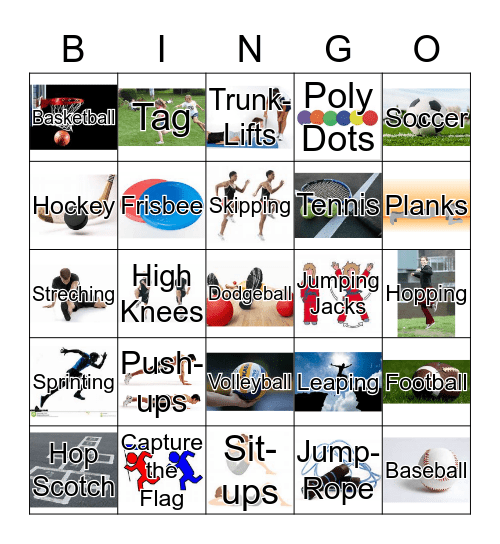 PE Bingo Card