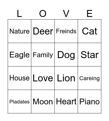 Lets party Bingo Card