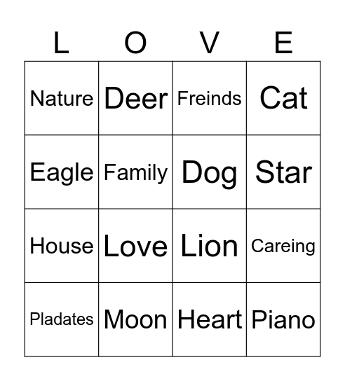 Lets party Bingo Card
