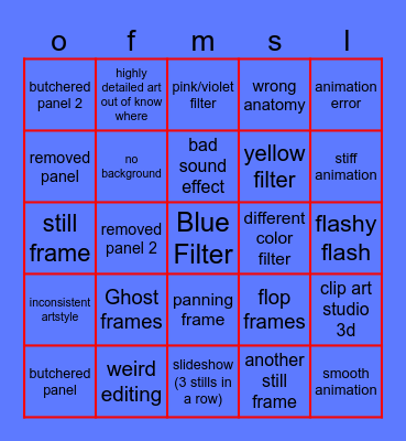 One Punch man s3 e7 Bingo Card
