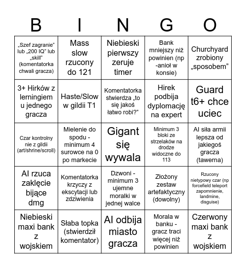 Bingo TyraCup AI Bingo Card