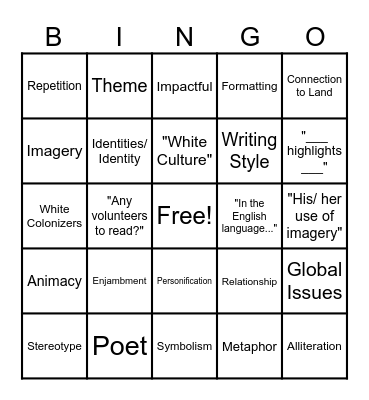 Bingo Card