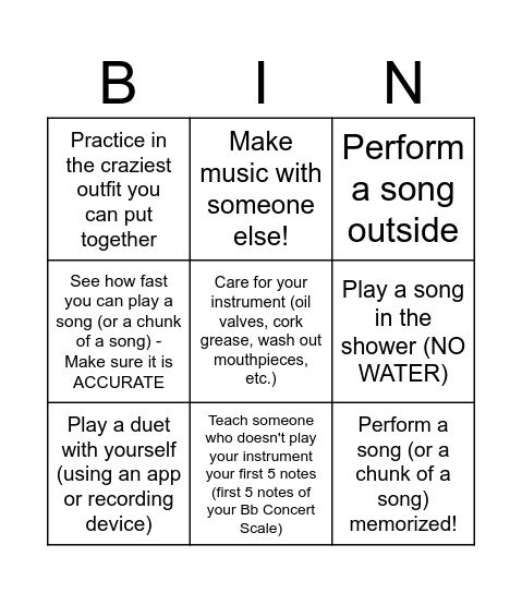 Thanksgiving Break Bingo Card