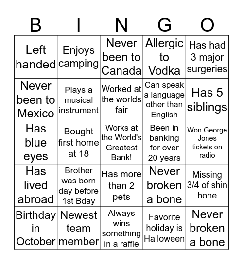 NORTHTOWN BINGO!!! Bingo Card