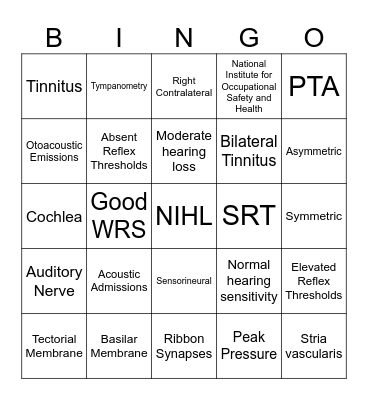 NIHL Bingo Card