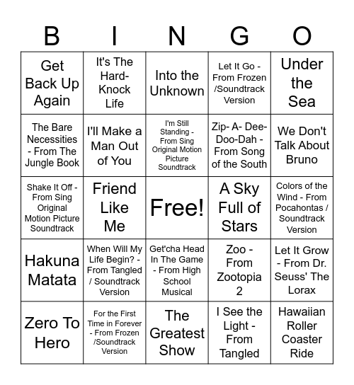 Bingo Card