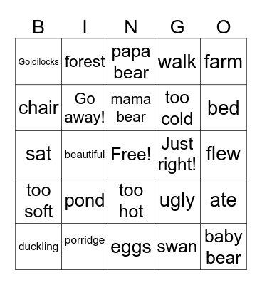 Story Mix - Up Bingo Card