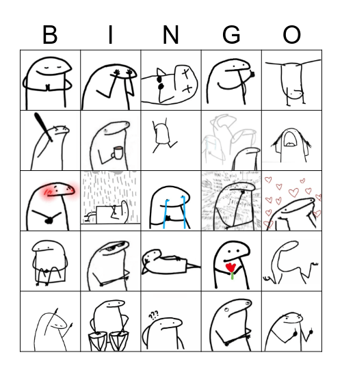 Choose Your Mood of the Day Bingo Card