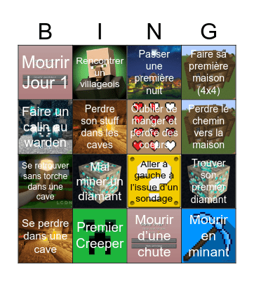 Bingo Minecraft Bingo Card