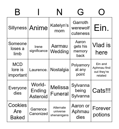 Mystreet S7 Bingo Card