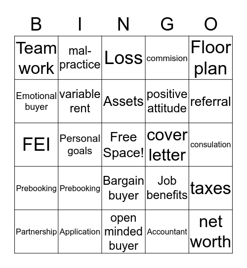 Chapter Six Bingo Card