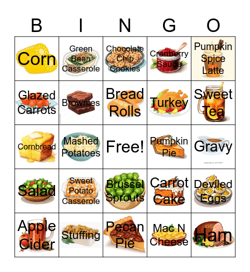 Thanksgiving Bingo Card
